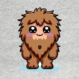 Cute Kawaii Bigfoot Sasquatch Wild and Free T-Shirt